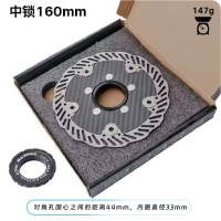 Carbon Fiber Brake Disc 140mm 160mm Lightweight Floating Rotor Centerlock Six Bolt Heat Resistant for MTB Road Bike Cycling