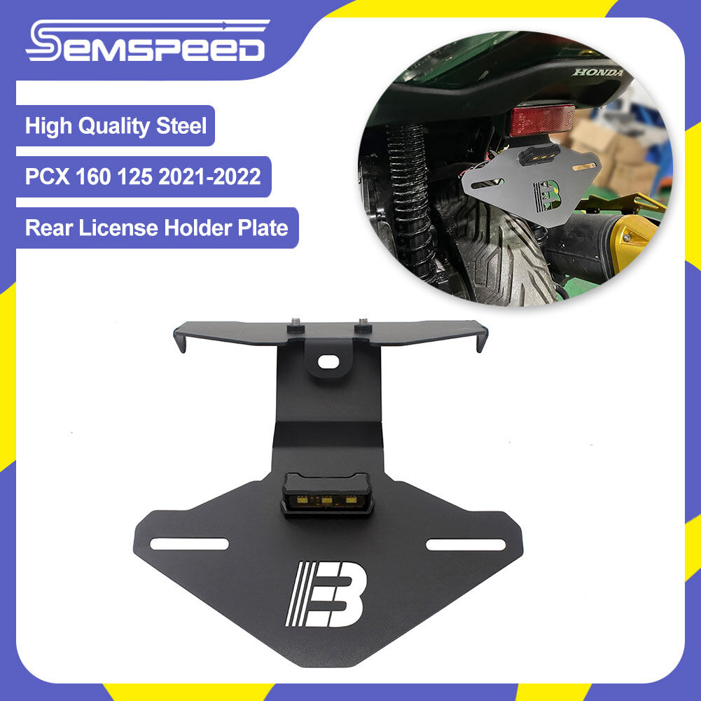 SEMSPEED Giá Đỡ Gọn Gàng Gắn Đuôi Chắn Bùn Biển Số Xe Máy Cho Honda PCX 160 125 2021-2022