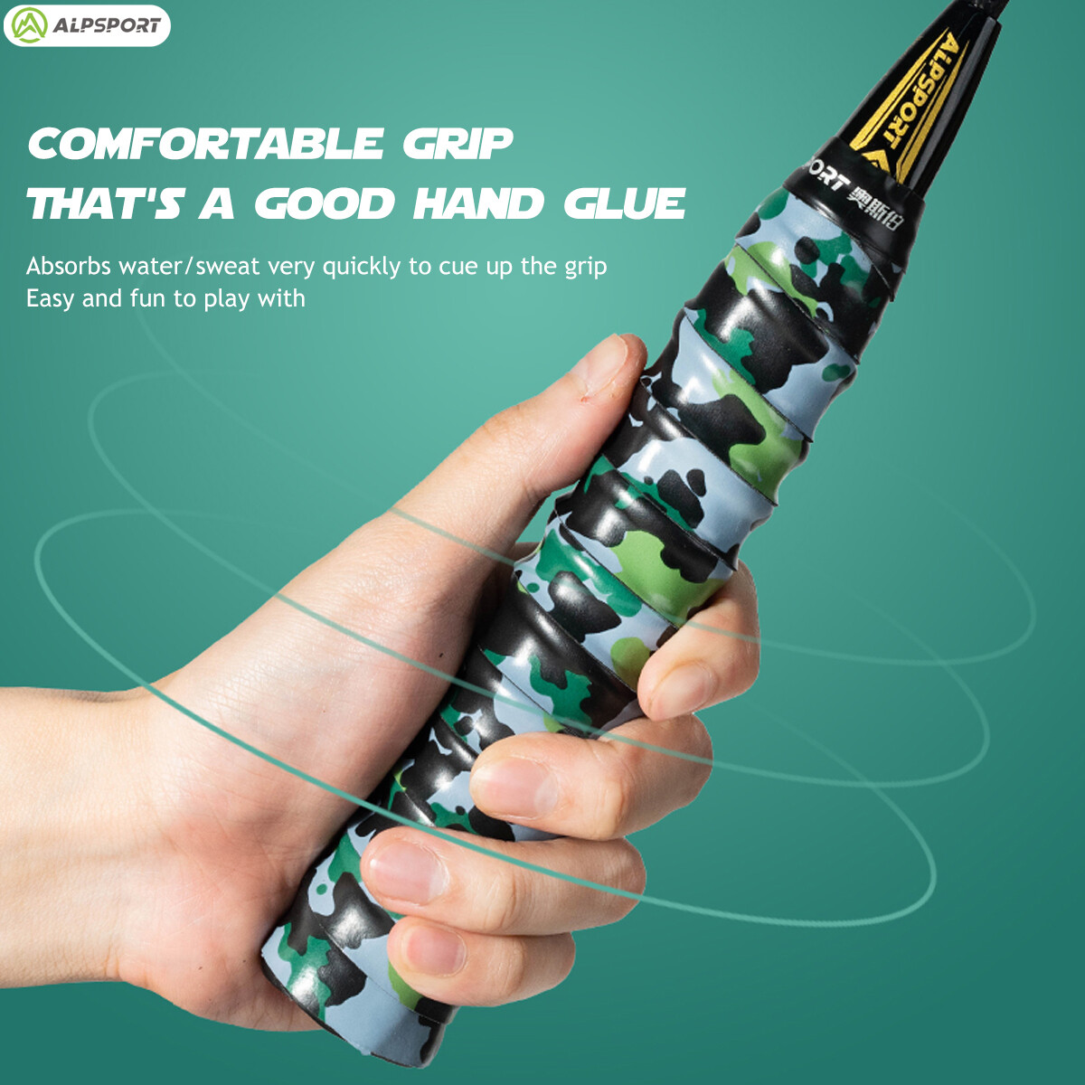  Alp 2.5 4 cái lốc Grip Đầy Màu Sắc Non-Slip VỢT CẦU LÔNG Mồ Hôi Thấm Belt In Ấn Keel Tay Băng cao su Racquet phụ kiện thể thao 