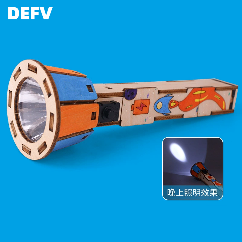 DIY flashlight technology small production set, self-made manual assembly, electrical, physical, and scientific experiments Science and education toys