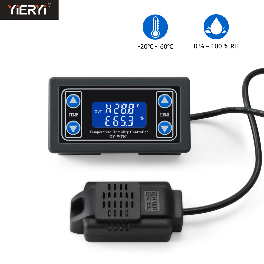 Yieryi xy-wth1 kỹ thuật số độ ẩm nhiệt độ điều khiển nhiệt máy đo độ ẩm điều chỉnh nhiệt meter
