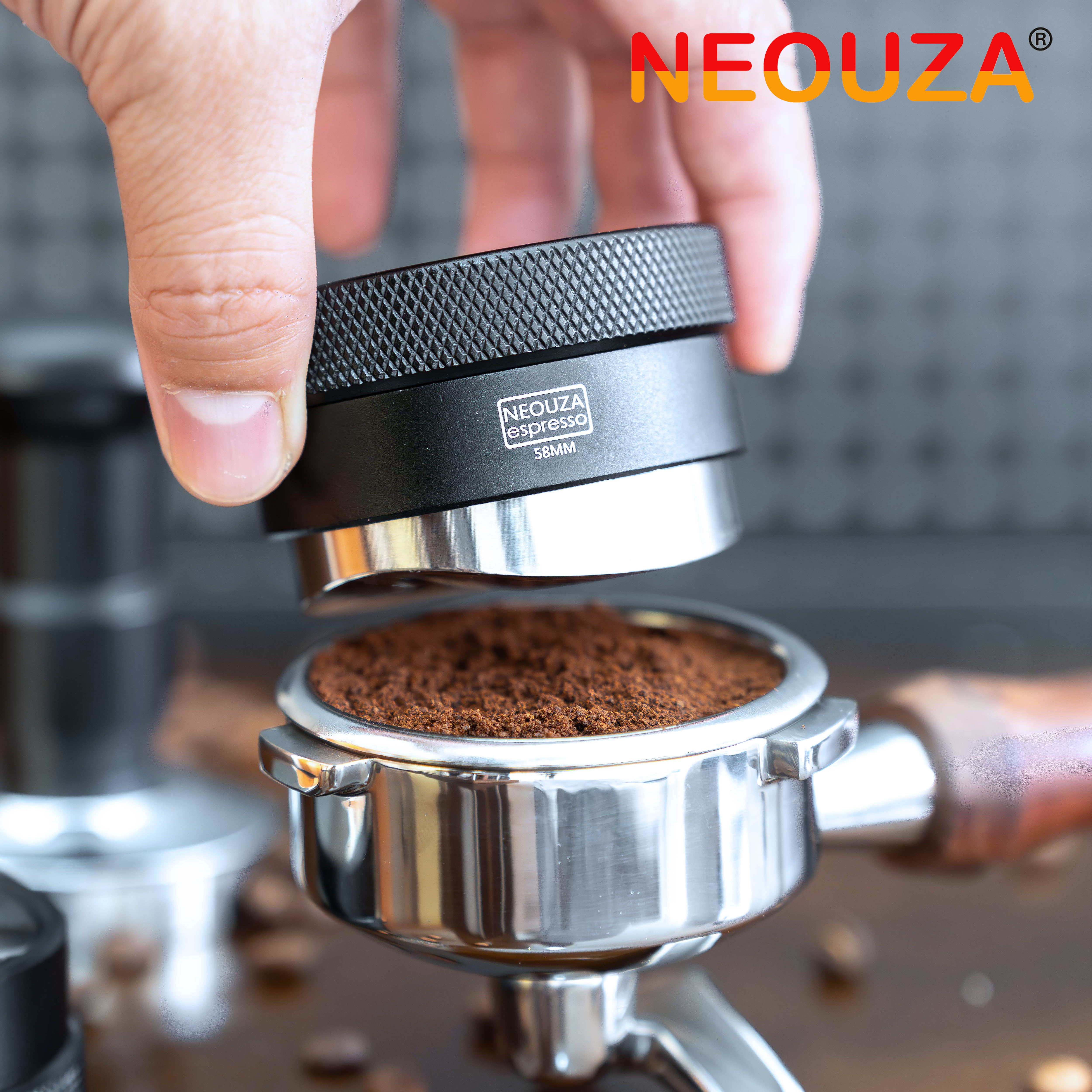 NEOUZA Coffee Gravity Adaptive Distributor for Espresso Portafilter, 51mm,53mm,58mm, Auto Leveling Distributor, Leveler with S-Shaped Base ราคา 460 บาท*ส่งฟรี
