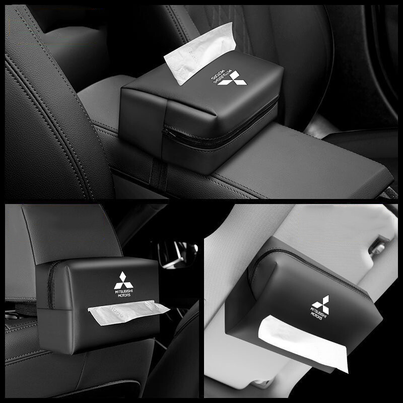 1 Piece Car Tissue Box Car Chair Back Draw Paper Bag Hanging Sun Visor Armrest Box fit for Mitsubishi X-Pander Pajero L200 L300 Triton Galant Asx ราคา 159 บาท*ส่งฟรี