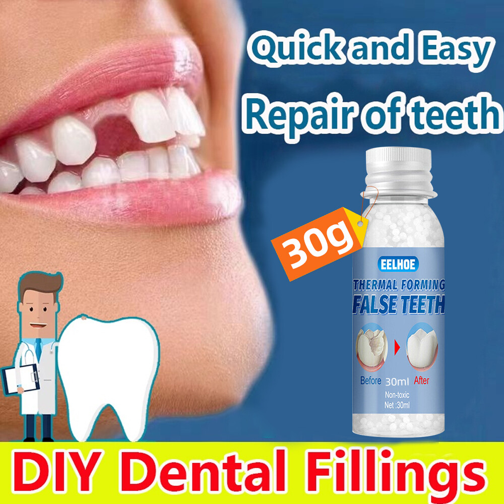 Efero răng tạm thời phục hồi hàm răng giả Điền rắn Gel rắn hàm răng giả vật liệu phục hồi Răng Hạt tạm thời tự làm hàm răng giả cố định gãy khoảng cách 5ml/10ml/20ml/30ml răng keo