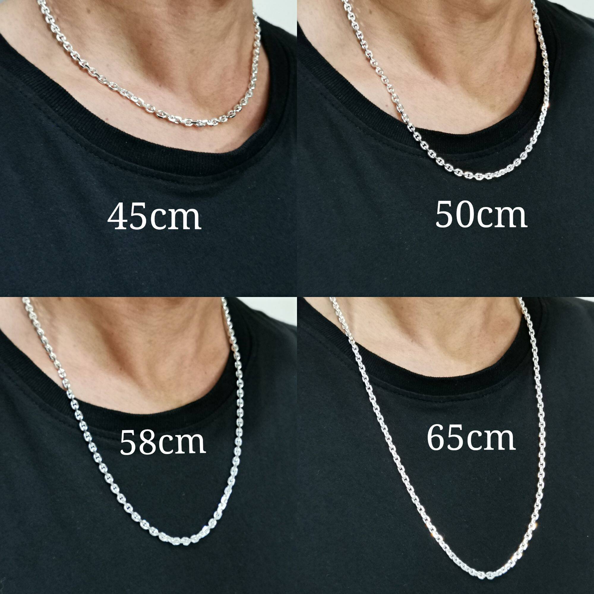 925 Pure Silver Italy Box 0 8 Necklace L45cm 50cm 58cm 65cm Lazada