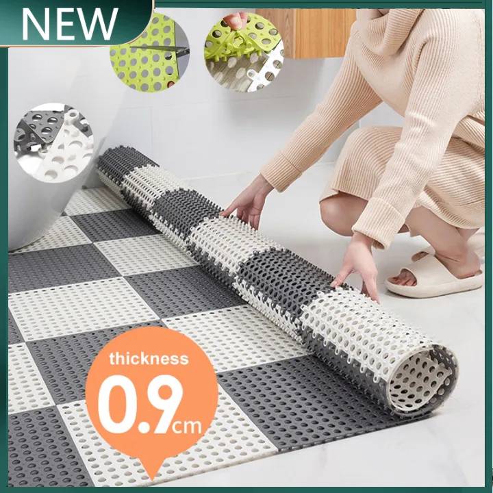 Thảm sàn phòng tắm chống trượt 30x30cm Thảm phòng tắm nhà bếp Thảm phòng tắm gia đình được may Thảm Chùi Chân Thảm trải sàn chống trượt Thảm phòng tắm bằng nhựa không thấm nước