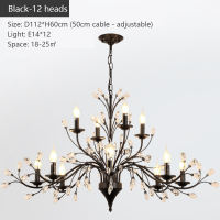 Modern LED Crystal Chandeliers For Living Dining Bedroom Kitchen Pendant Lamp Lustre American Vintage Hotel Villa Hanging Lights