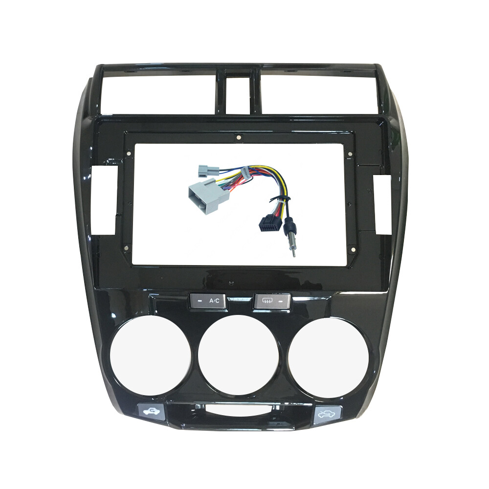 Honxun 10.1" Android car stereo panel radio frame for HONDA City 2008-2014 car screen casing trim installation kit ราคา 368 บาท*ส่งฟรี