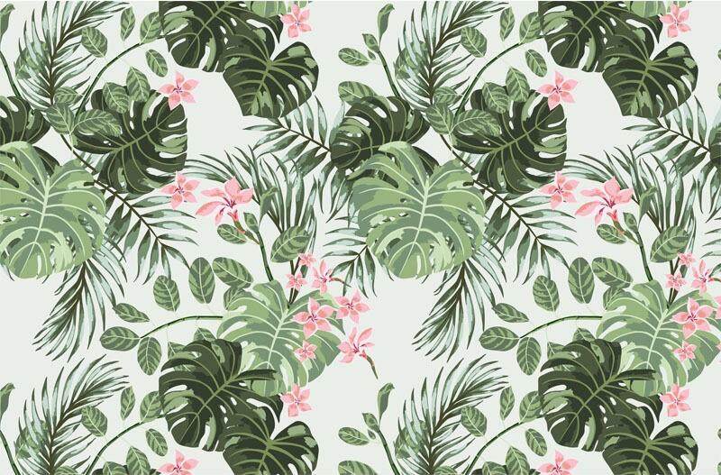 150x80cm 3d Tropical Rainforest Wallpaper Southeast Asia Handpainted Plant Wallpaper Restaurant Study Background Wall Green Museum