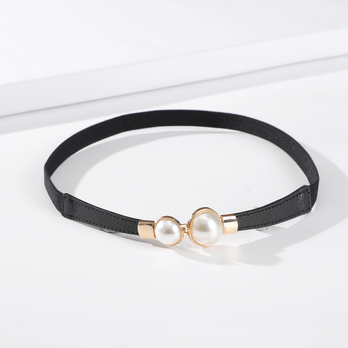 1 Chiếc Thắt Lưng Nữ Thời Trang, Đai Trang Trí Ngọc Trai Nhỏ Co Giãn Tốt Áo Sơ Mi Cặp Thắt Lưng Khóa Cho Nữ