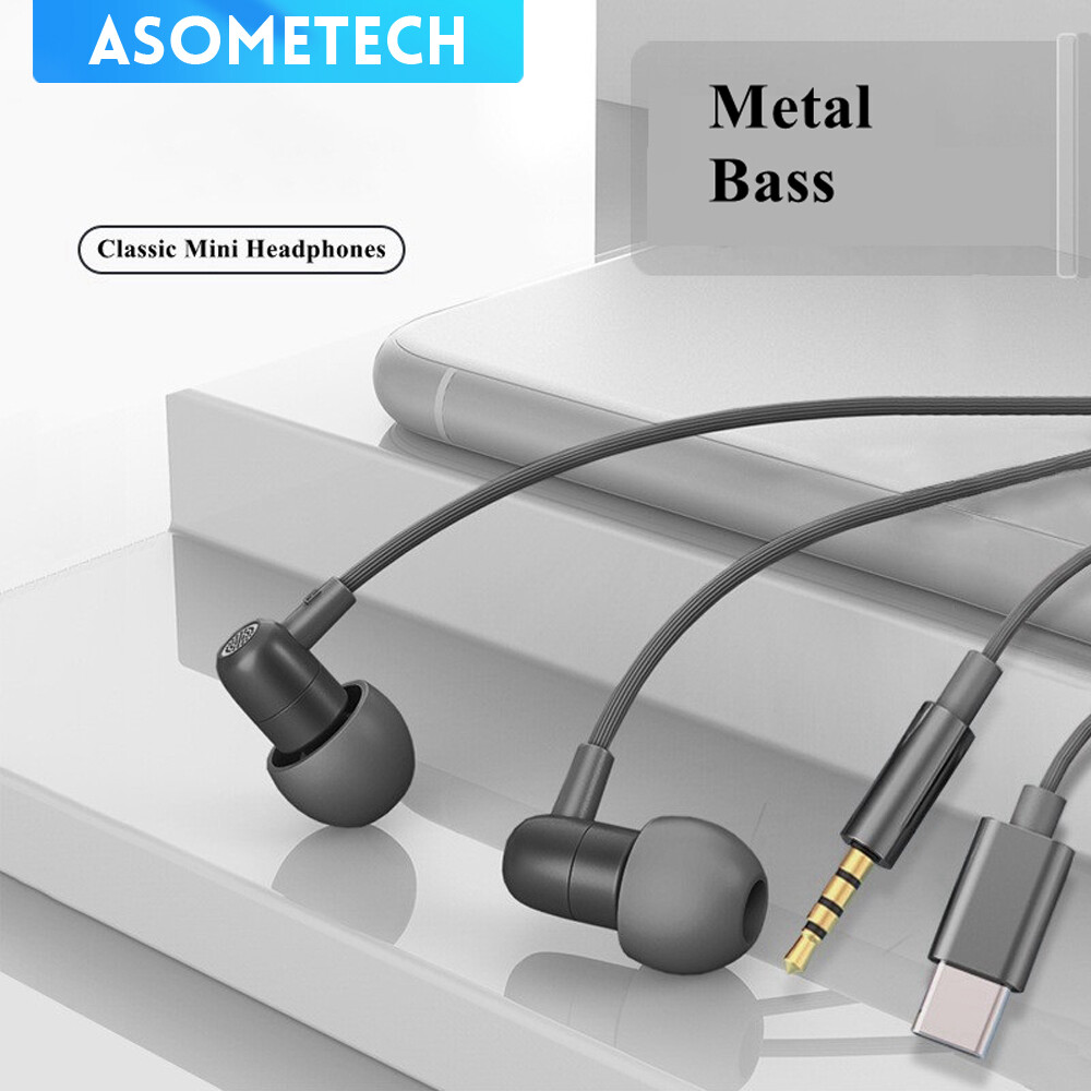 ASOMETECH Tai Nghe Có Dây Loại C 3.5Mm, Tai Nghe Thể Thao HIFI Âm Thanh Nổi Siêu Trầm Trong Tai Tai Nghe Dành Cho Máy Tính Để Bàn Oppo Vivo Xiaomi Huawei Samsung