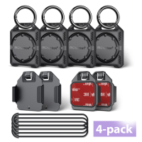 PROfezzion Multi-carrying Air Tag Protective Case for Apple AirTagIPX8 Waterproof Air Tag Case Anti-lost Holder to Attach on Camera/Drone/Pet Collar/Key/Wallet/Backpack
