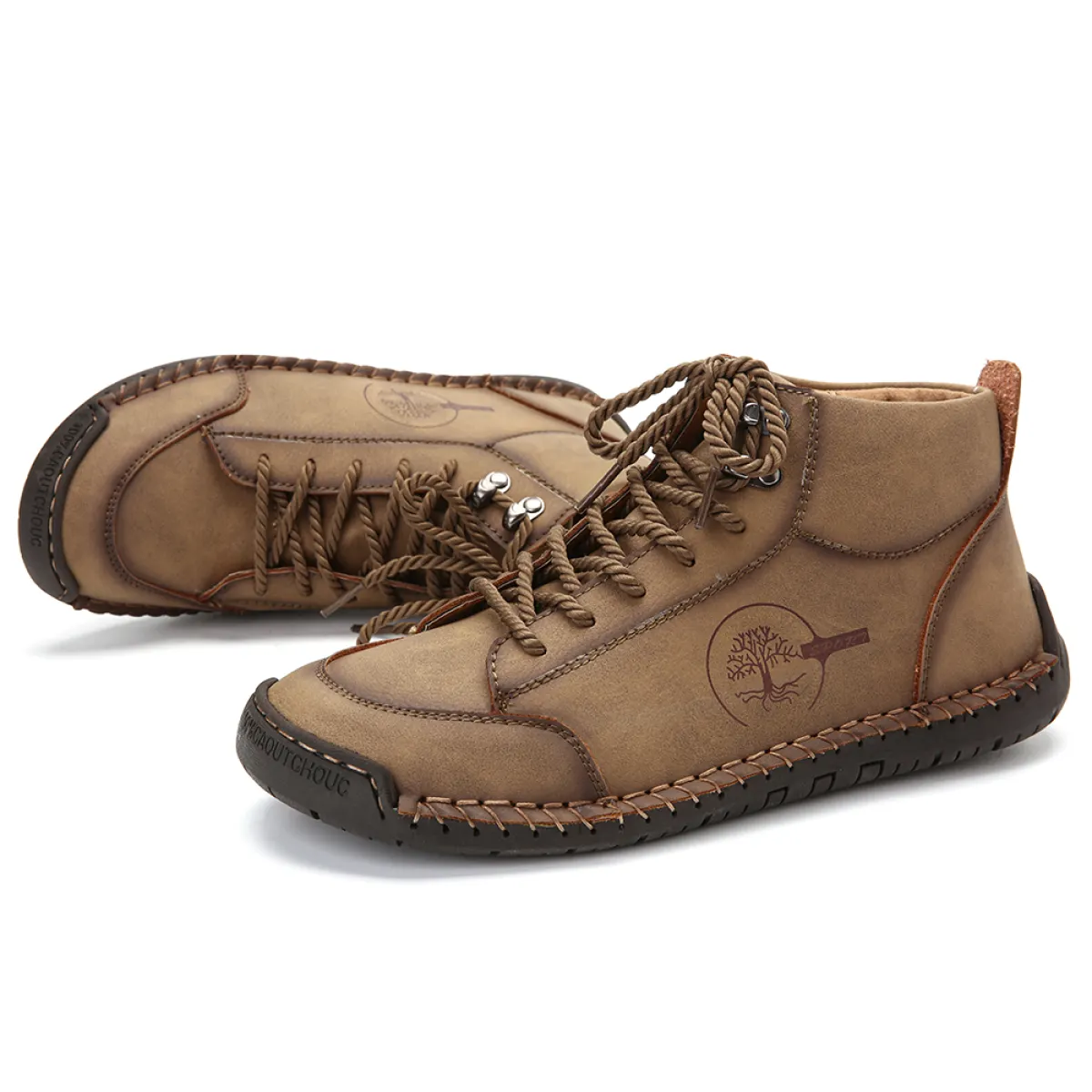 hand stitching ankle boots timberland