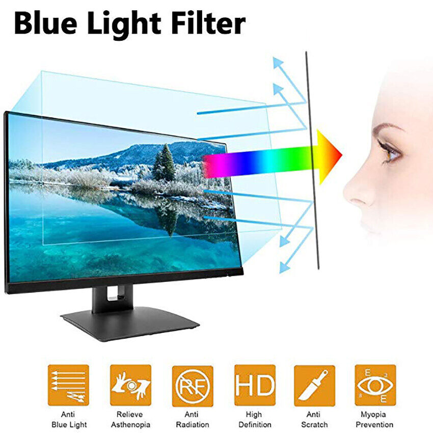 17.1''~27 Inch Anti Glare Radiation Computer Screen Protector Anti-Blue Light Screen Film Frosted Scratch-Resistant Anti-reflective Film