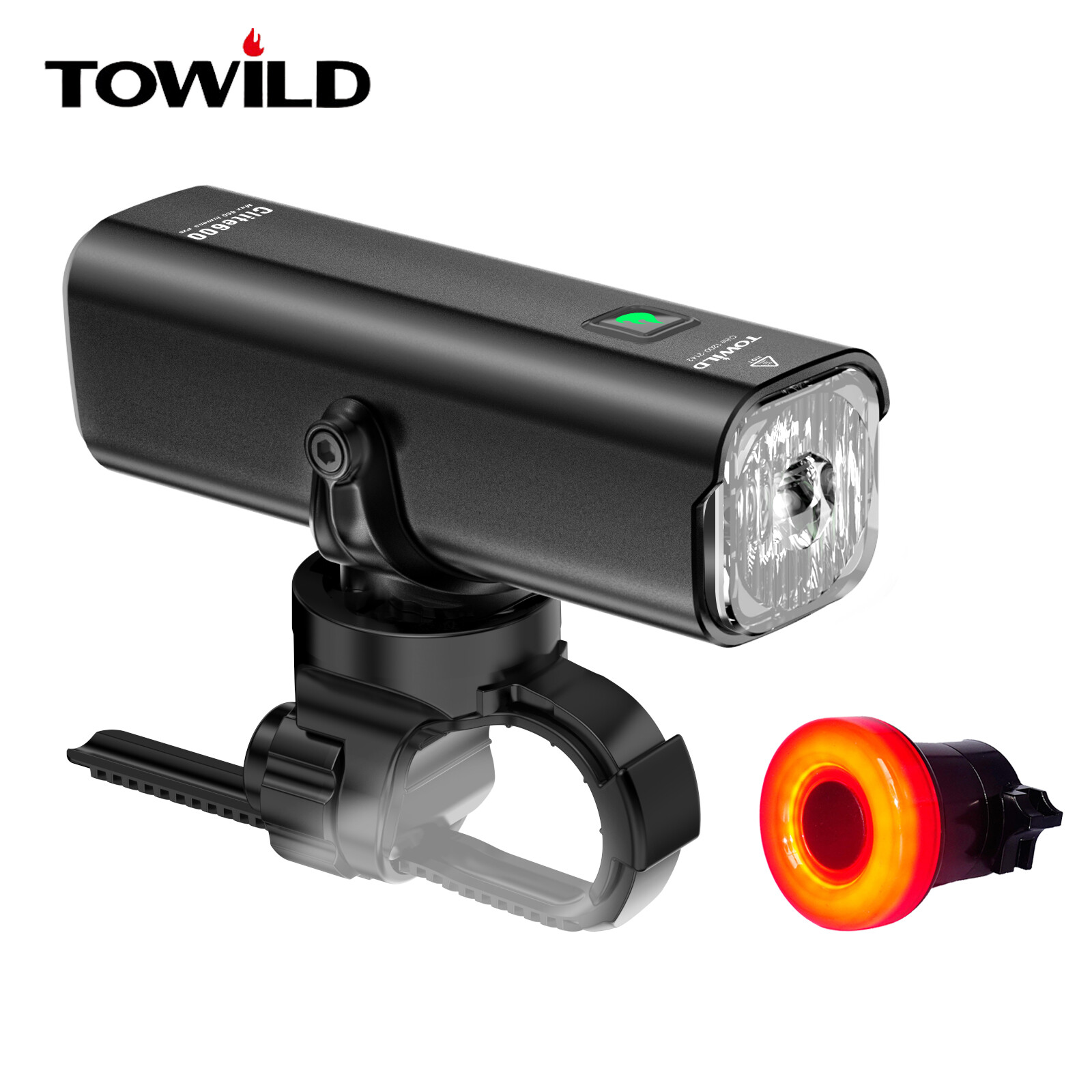 Towild đèn xe đạp cl600lm đèn trước với đèn hậu tl02 đèn xe đạp led 18650 2000mah sạc usb đèn pha chống nước ipx6