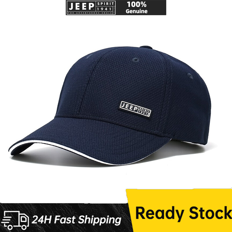 JEEP SPIRIT 1941 ESTD Fashion Brand Breathable Cotton Sports Summer Hat Bicycle Fishing Sunshade Hat Tennis Golf Hat Women and Men's UV Protection Street Hat ราคา 399 บาท*ส่งฟรี