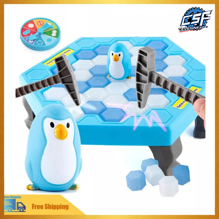 Penguin Ice Break Kids Puzzle Game Hammer Trap Knock Ice Block Wall