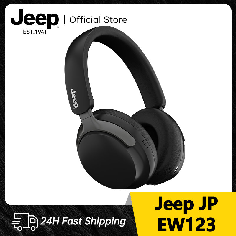 Jeep EW123 Bluetooth Headphones, 15H Playtime Headphones Wireless Bluetooth Earphone, Low Latency, Hands-Free Calls, Over Ear Headphones for Travel Home Office Cellphone PC Black ราคา 1,150 บาท*ส่งฟรี