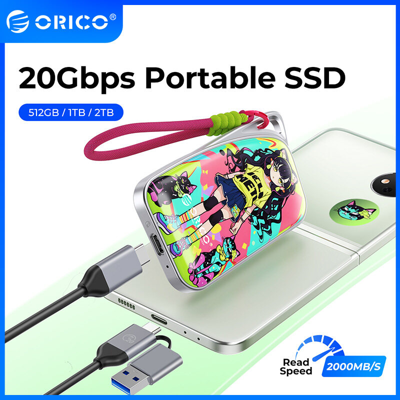 Orico xách tay SSD 20Gpbs 2000 MB/giây Pro SSD 1TB SSD ngoài usb3.2 gen2x2 Ổ cứng lưu trữ thể rắn bê