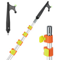 SANLIKE Telescoping Boat Hook - 8ft Floating Aluminum Docking Pole with Luminous Bead & Non-Slip Grip  Lightweight Push Pole for Marine Kayak and Dock Accessories