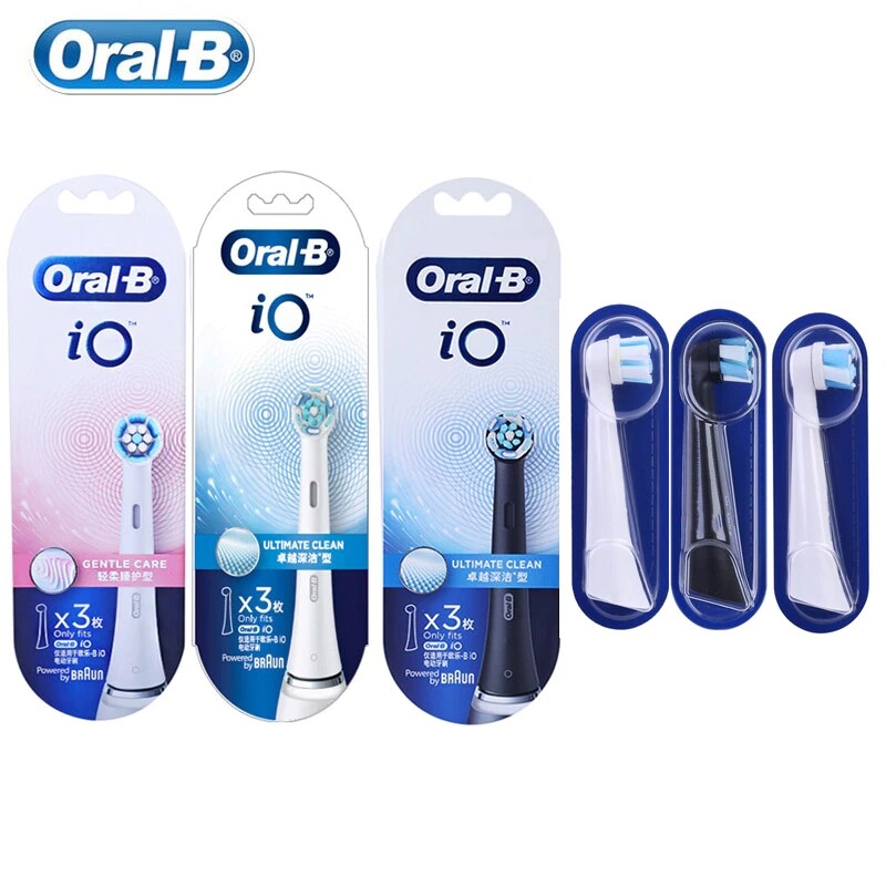 Oral-b io làm sạch nhẹ nhàng/làm sạch nhạy cảm/làm sạch tối ưu đầu bàn chải 3 cái cho io9/io8