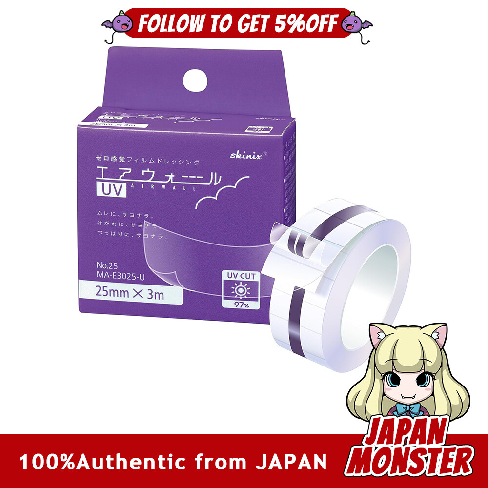 Skinix Air Wall UV 25mm 3m MA E3025 U Transparent UV Block Waterproof Film Born from the voices of medical professionals Sunscreen Skin Protection Tape for use on the face after stain removal and mole removal 1 roll