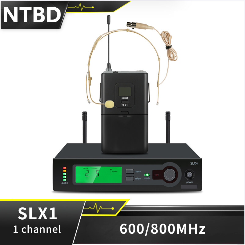 NTBD SLX24 Headset Microphone Lavalier Microphone UHF Wireless Microphone Professional Wireless Microphone System for Performance Church