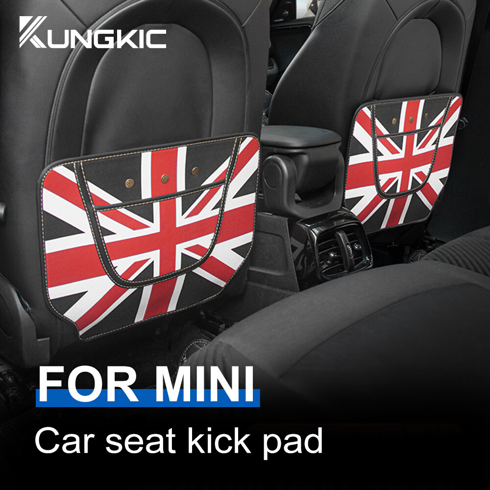 Car Seat Back Anti-Kick Pad Union Jack Stain Resistant For Mini Cooper F54