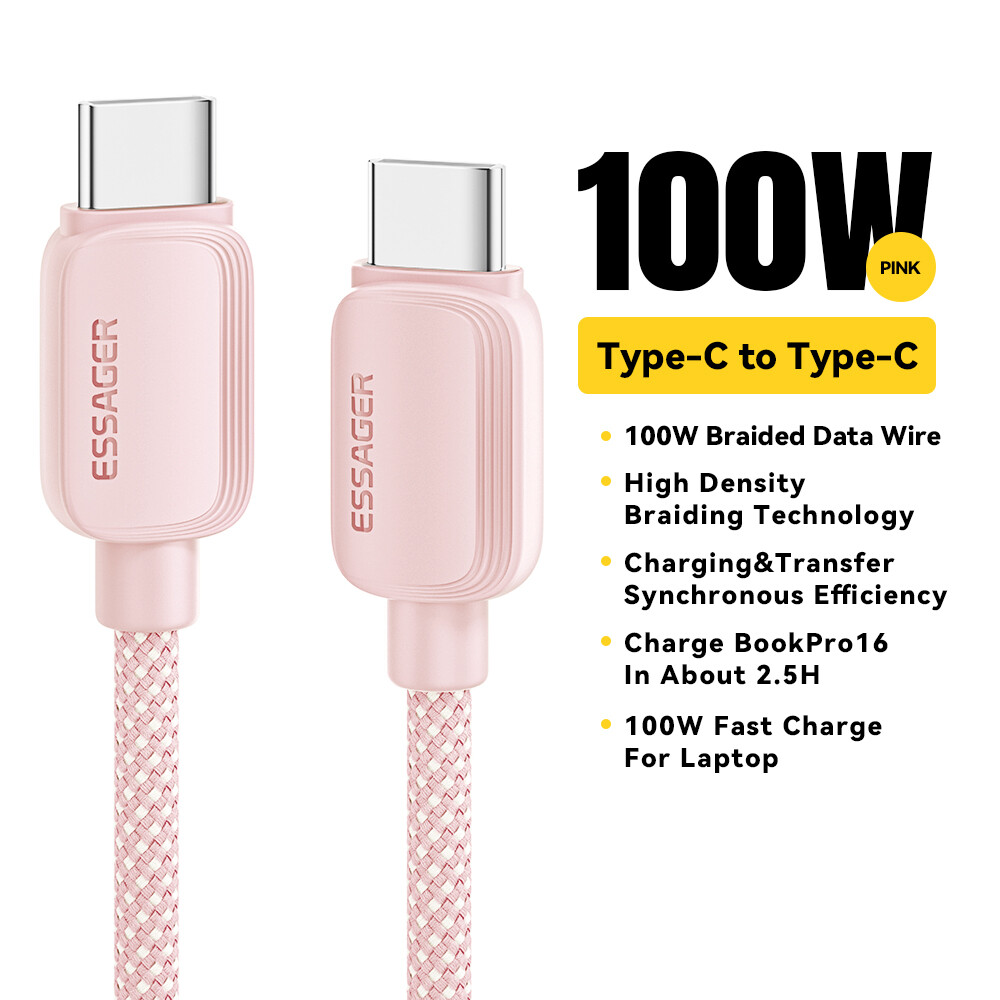 Essager 100W Type-C để Loại C Cáp PD nhanh chóng sạc USBC để USB C dây sạc C-C Macaron dây cho iphon