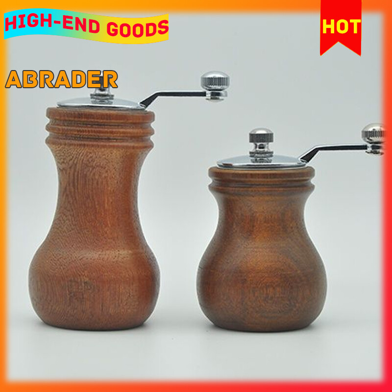Gambar Solid Wood Hand Shake Pepper Grinder Mahogany Ceramic Core Labor saving Seasoning Bottle