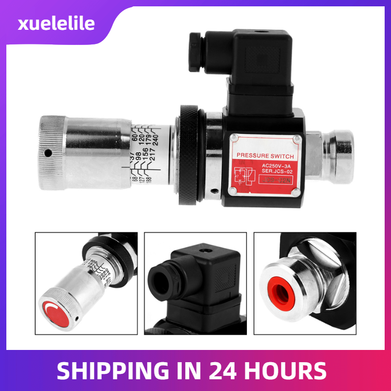 JCS-02N thẳng qua Rơle áp suất Ống áp lực thủy lực van Rơle áp suất công tắc Rơle 30-210kg/cm²