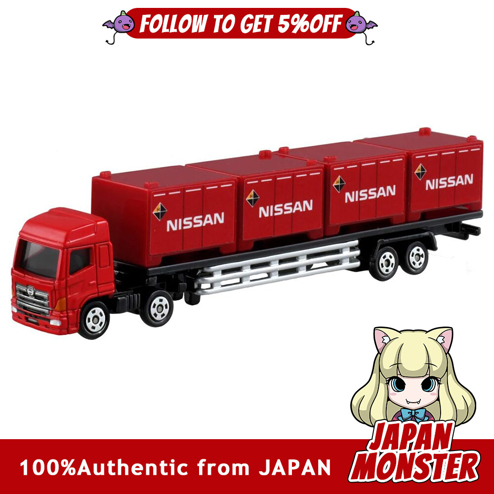 Takara Tomy Tomica Long Type Tomica No.144 Hino Profia Trailer/Nissan Container Mini Car Car Toy Ages 3 and Up Passed Toy Safety Standards ST Mark Certified TOMICA TAKARA TOMY
