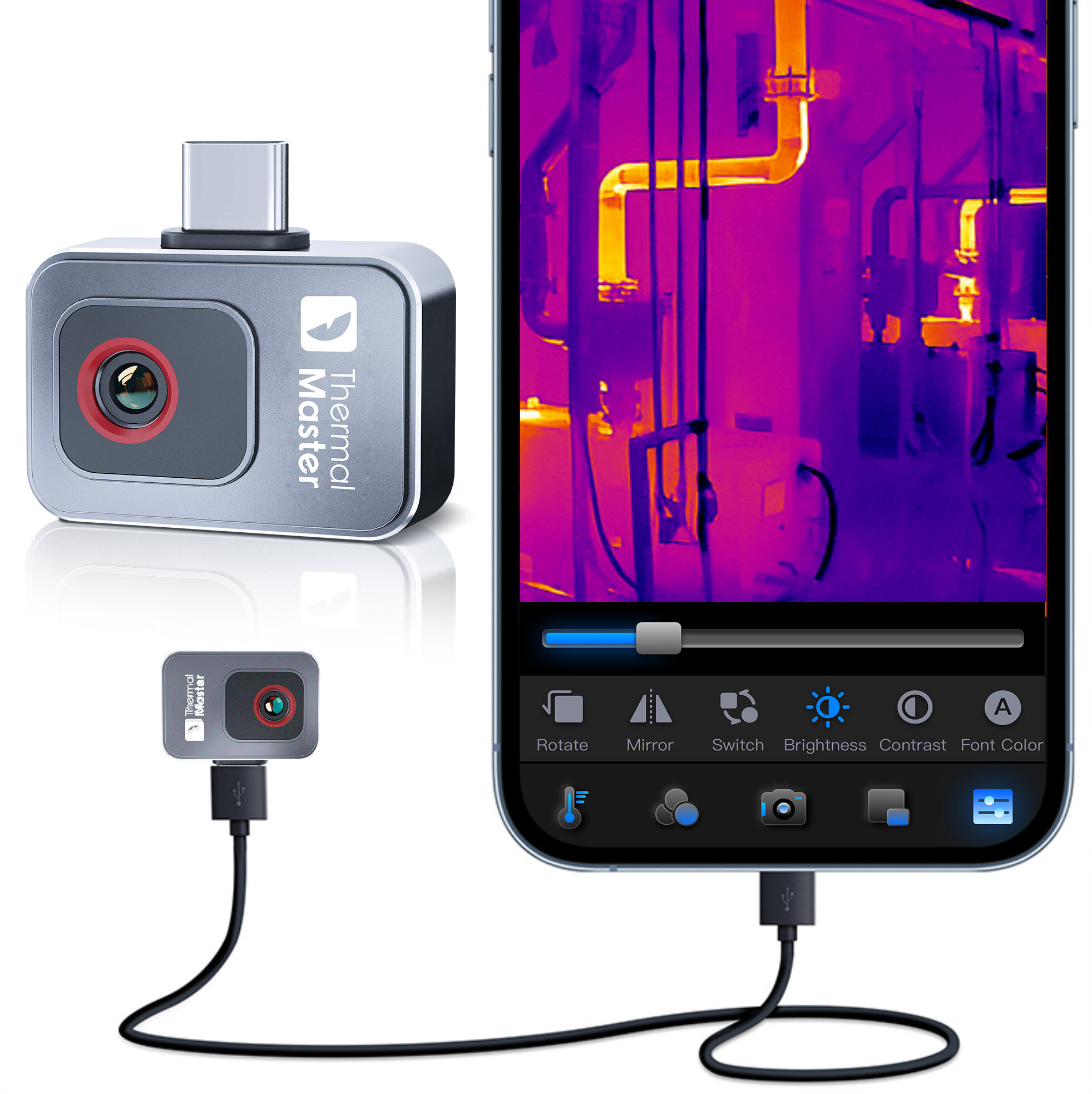 Thermal Master P2 High-Resolution Thermal Camera for Industrial and Electronic Repairs ราคา 6,919 บาท*ส่งฟรี