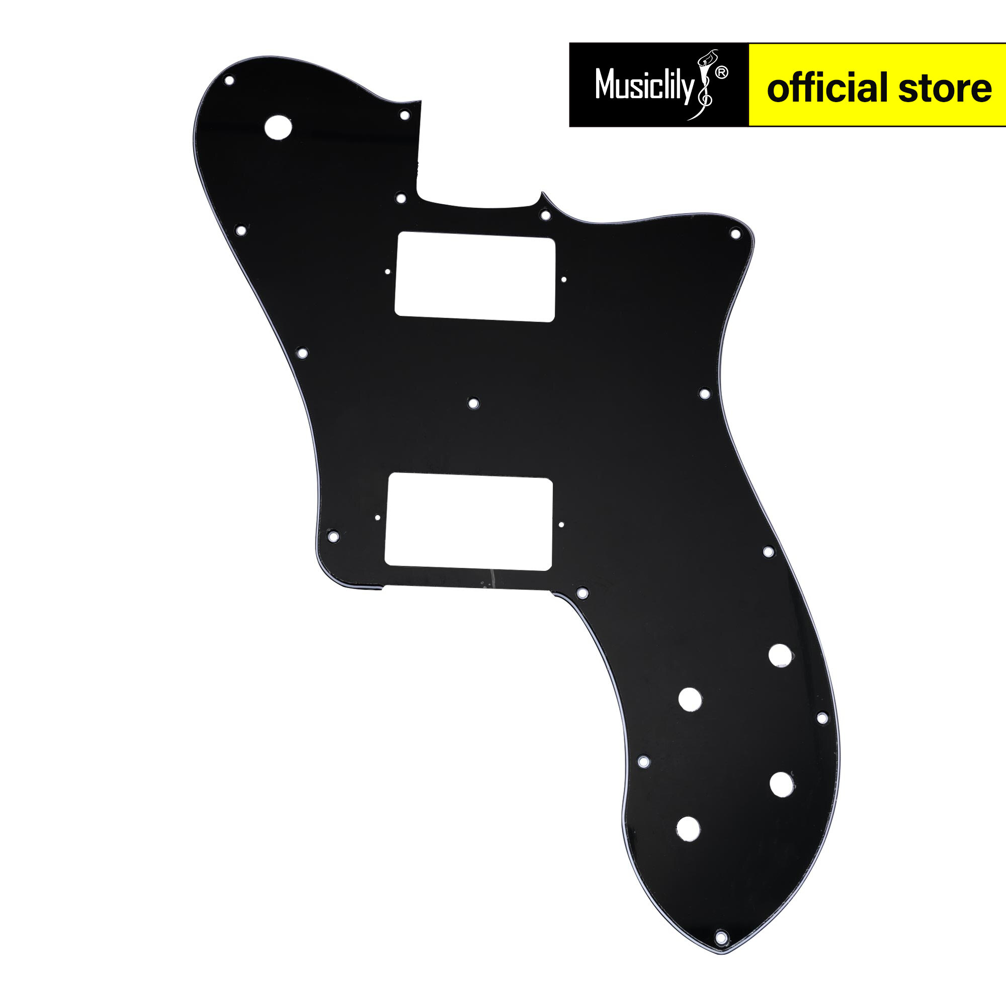 Musiclily Pro 15 lỗ bao phủ HH tấm Pickguard đàn guitar cho Mexico Fender 72 Tele Deluxe phong cách guitar điện