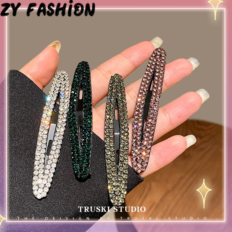  Phong cách Hàn Quốc Rhinestone kẹp tóc cho phụ nữ tính cách thanh lịch bangs BB Clip thời trang dễ thương Cô gái kẹp tóc 