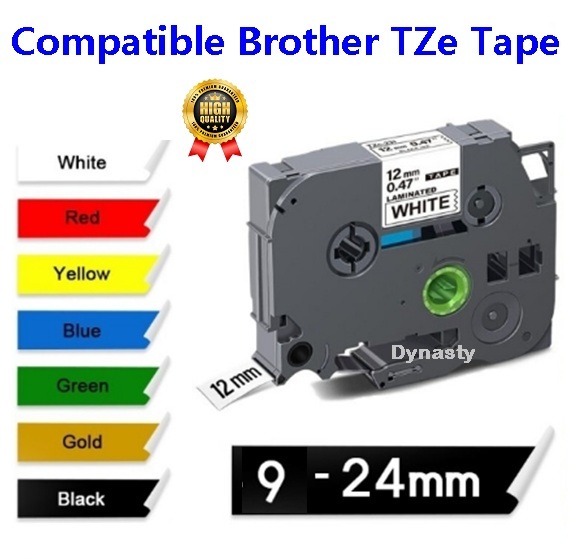 10 Pack Copatible Brother Label aker Tape 12 0.47 White TZe-231