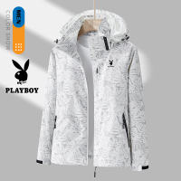 Playboy Camouflage Custom Couples Jacket Hooded Outdoor Mountaineering Thin Waterproof Travel Jacket