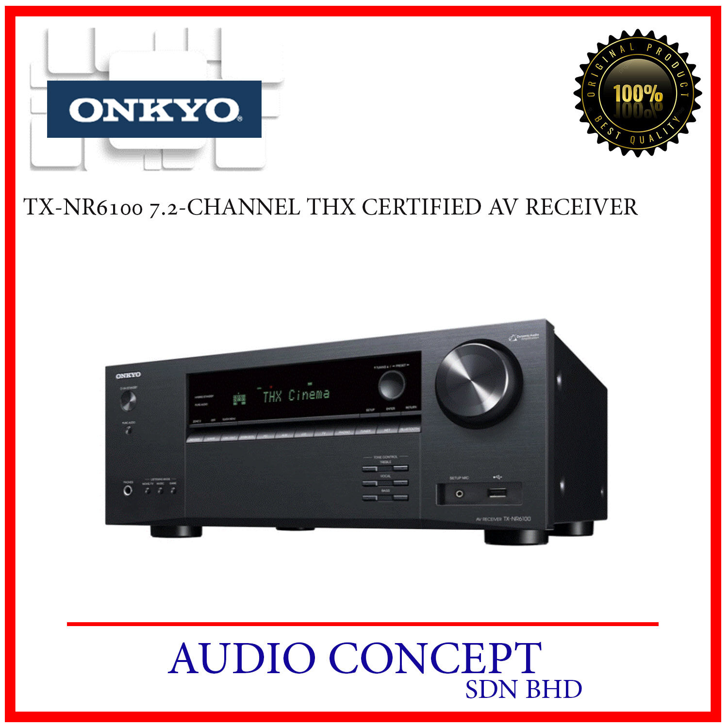 Onkyo TX-NR6100 7.2-Channel THX Certified AV Receiver | Lazada