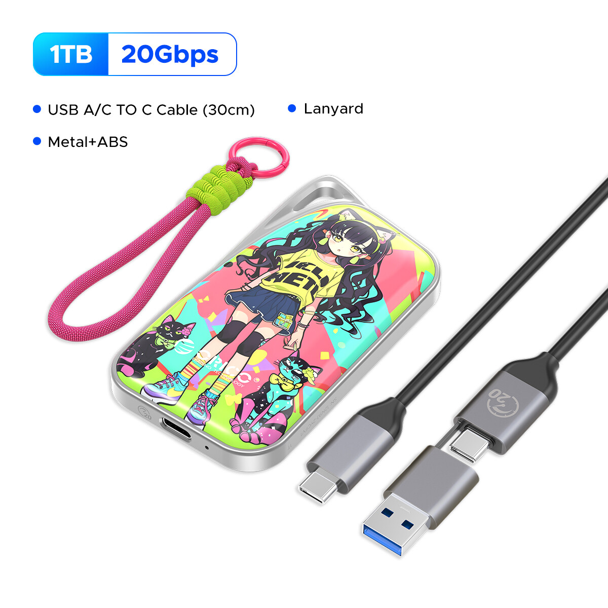 Orico xách tay SSD 20Gpbs 2000 MB/giây Pro SSD 1TB SSD ngoài usb3.2 gen2x2 Ổ cứng lưu trữ thể rắn bê