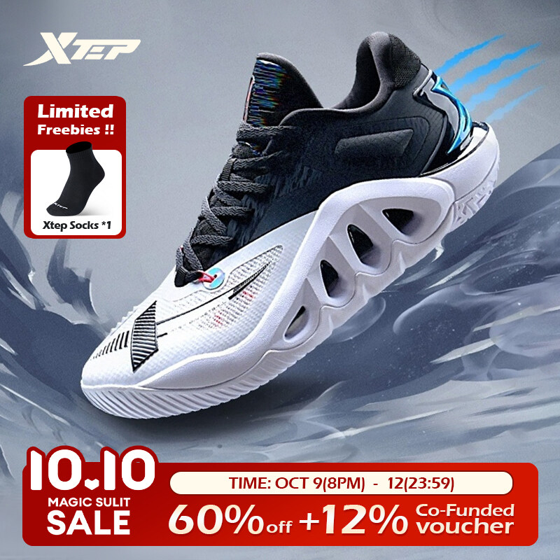 Xtep Devil Claw loạt nam giày chơi bóng rổ thiết thực Ngoài Trời Chống quần áo thể thao và hấp thụ sốc