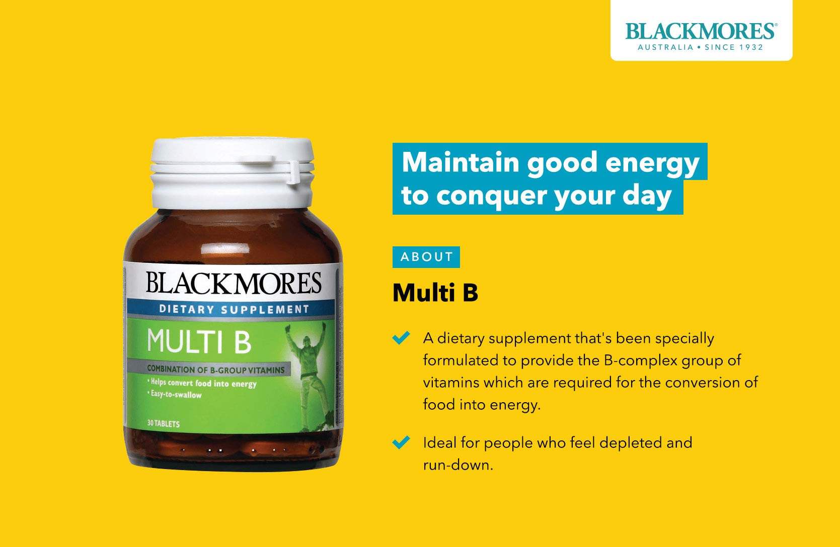 BLACKMORES Multi B 120 tablets EXP12/2024 [ Vitamin B Complex ]