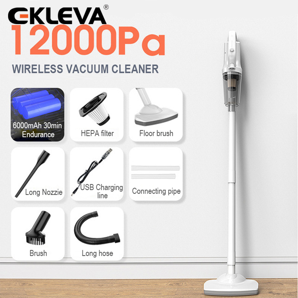 EKLEVA Cordless Chargable Vacuum Cleaner Handheld Wireless Dual Use Mini 12000Pa Big Suction Built-in Battrery Ca & Home Vacuum Cleaner Giá 633,398 Đồng*Miễn phí vận chuyển
