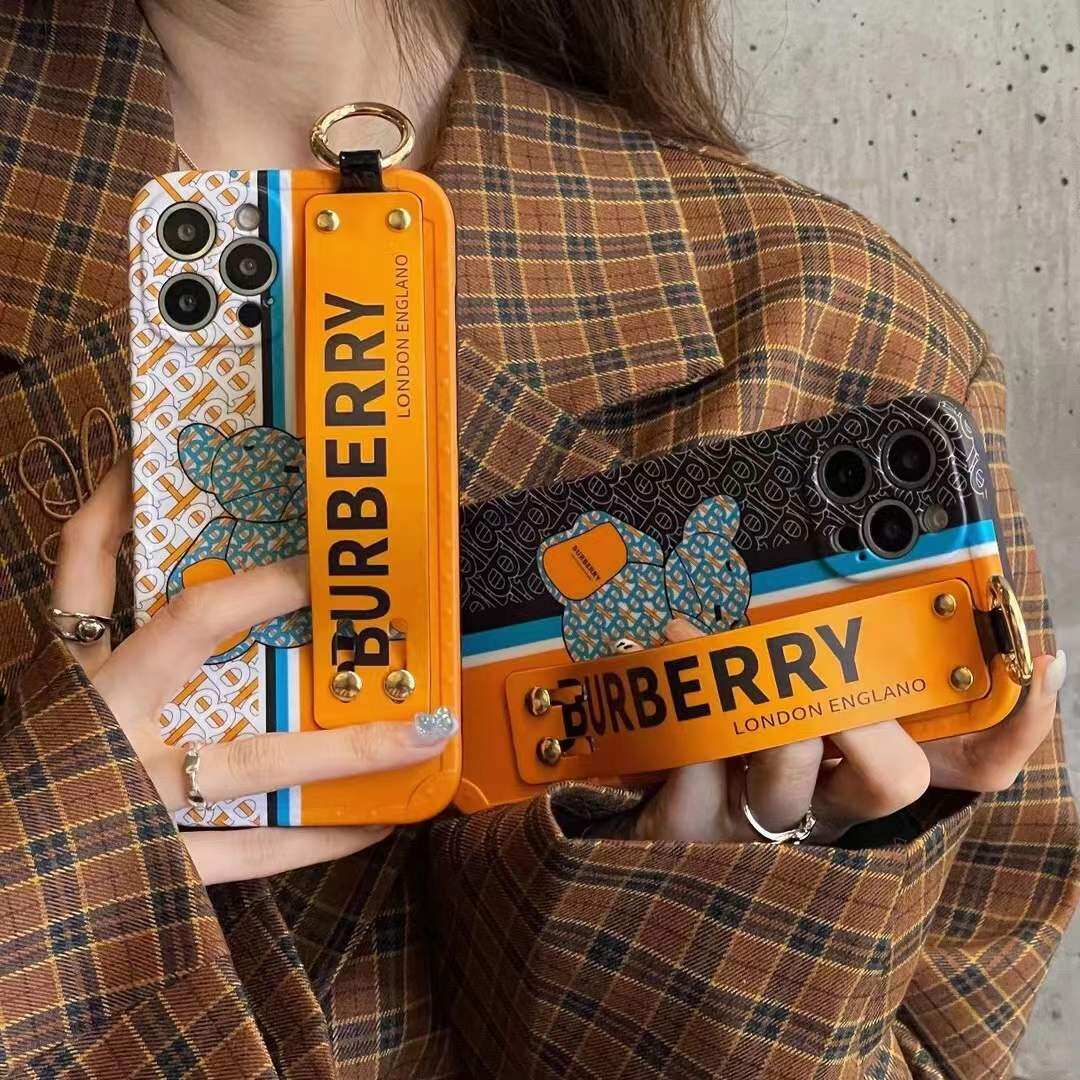 Cute carrton burberry bear metal Keychain hand strap soft luxury phone case  for iphone 14pro 14 14promax 12 pro max 11 11pro 11promax 13 13 pro max  cover | Lazada PH