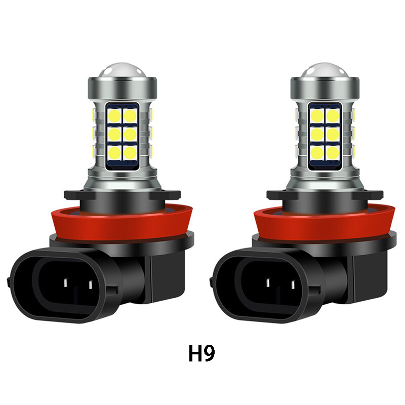 1 cặp H11 Đèn LED sương mù đèn pha ánh sáng khung gầm với ống kính H16 H8 H9 HB3 H7 p13w 27SMD