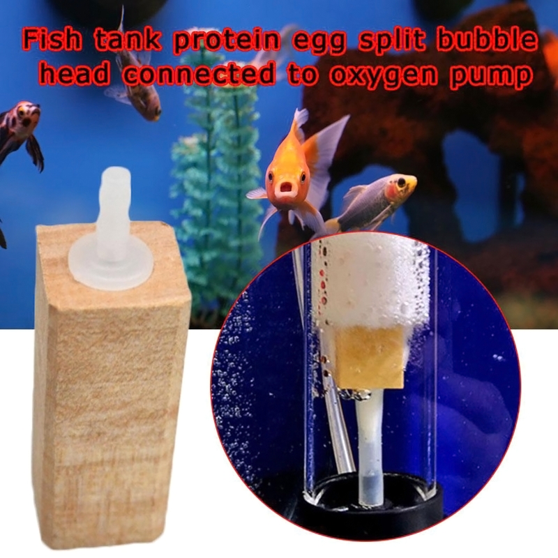Máy sục khí bằng gỗ tăng oxy máy sục khí máy khuếch tán bong bóng đá bọt khí bằng gỗ tự nhiên cho bể cá biển bể cá