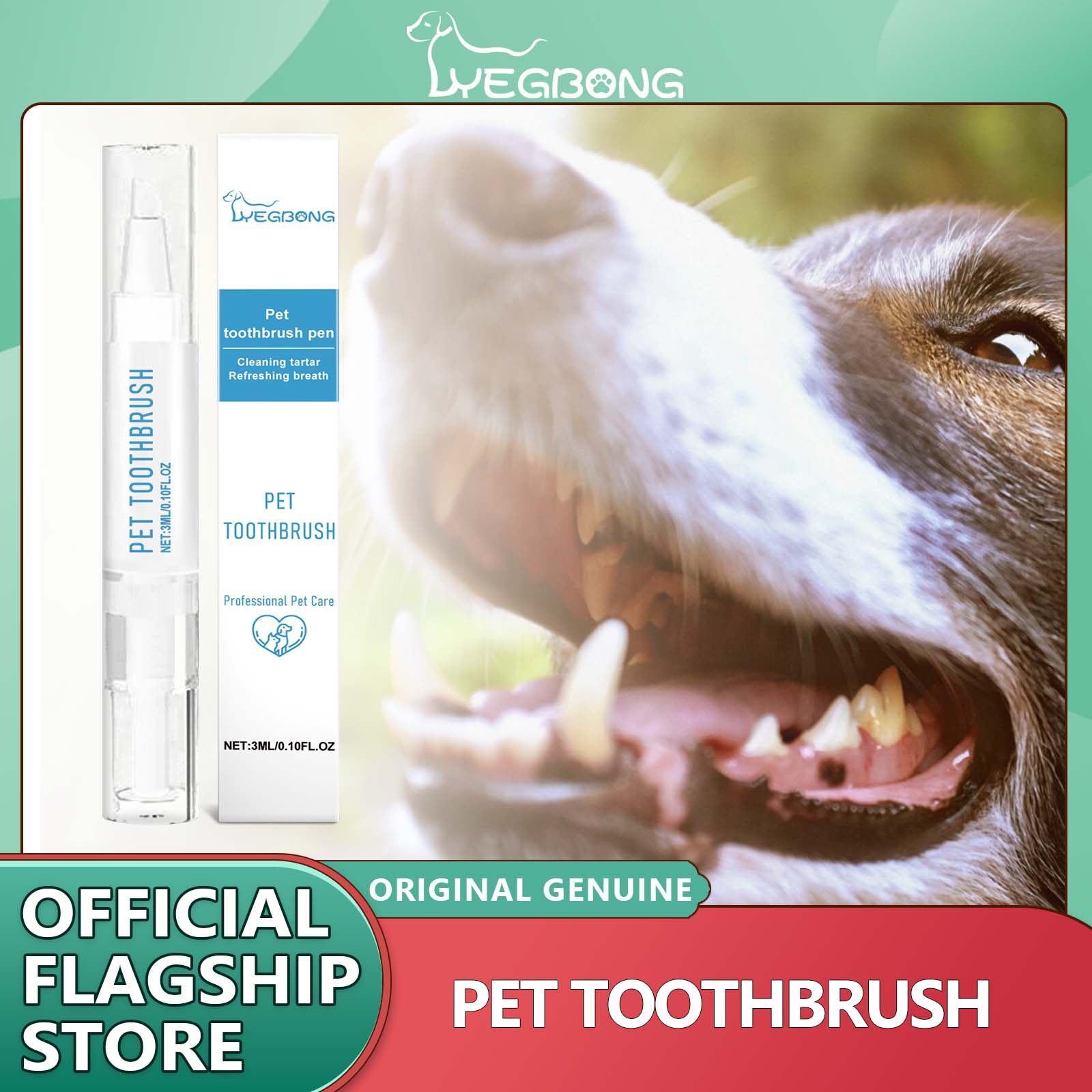 Yegbong Pet Toothbrush Pen Teeth Cleaning Tool Fresh Breath Pet Toothbrush Toothpaste All-in-One Teeth Cleaning for Dogs and Cats Pet Teeth Cleaning Tools Pet Grooming Toothbrush Cleaning Kit Tartar Remover Tartar Scraper Dog Dental Stain Cleaning Pen ราคา 187 บาท*ส่งฟรี