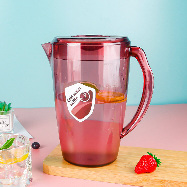 Gambar ?? Ready Stock?? Heat resistant Cold Kettle with Lid Large capacity Filter with Scale Cold Kettle Juice Jug