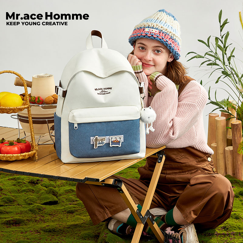Mrace Homme bag for woman korean style backpack fashion bag for teens students schoolbag ราคา 1,190 บาท*ส่งฟรี