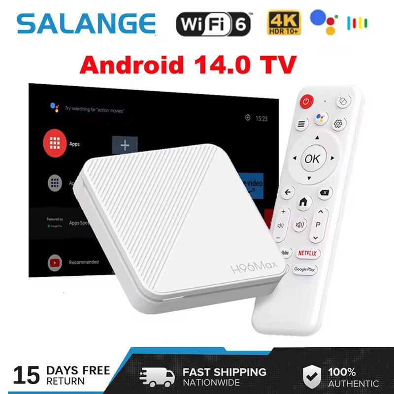 Salange 2025 Mới H96 Max H313 Bộ giải mã TV thông minh Android 14 bộ giải mã TV thông minh Android14