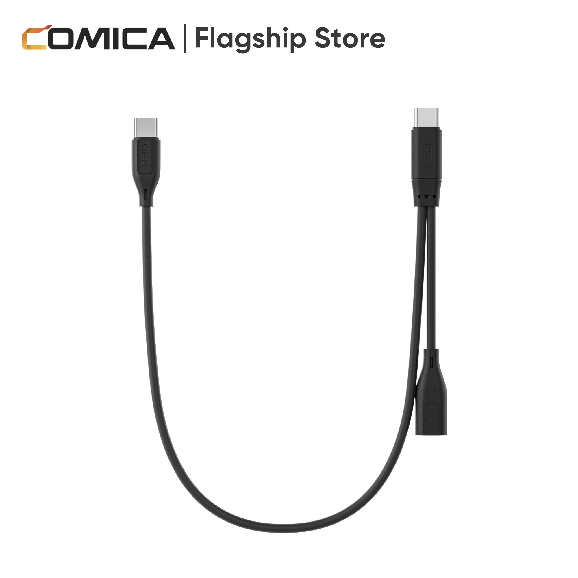 Comica UC-DUCMF 2 trong 1 sạc & Cáp đầu vào âm thanh 2. Hỗ trợ Microphone và giao tiếp âm thanh của đầu vào cho các thiết bị USB-C (35cm)